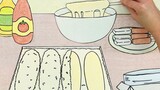 [Animasi stop-motion] Membuat hot dog keju yang lezat! ! | Diri Akustik