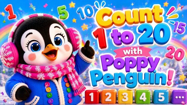 Count 1 to 20 with Poppy Penguin! | Counting Song for Kids | Learn Numbers 1–20