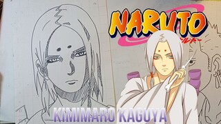 menggambar kimimaro kaguya dari anime naruto