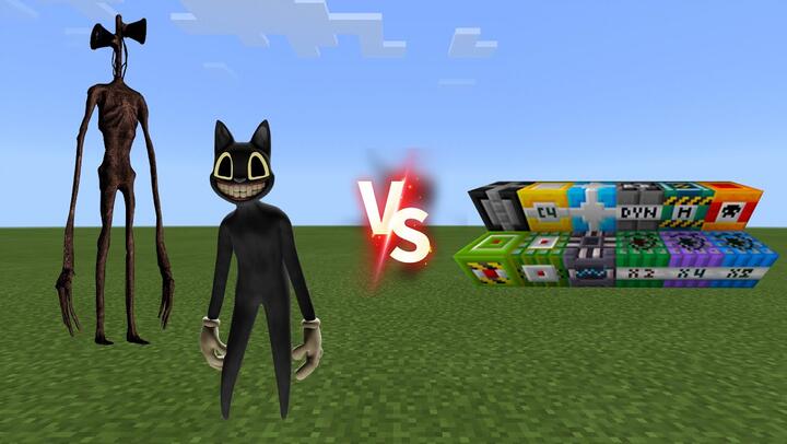 Siren Head Vs Cartoon Cat Rematch In Minecraft Pe Bilibili