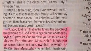 Daily Verse.                  Genesis 48:20-22