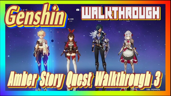 [Genshin  Walkthrough]  Amber Story Quest Walkthrough 3