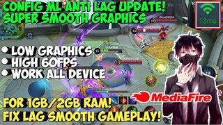 HP KENTANG MERAPAT!! Config Anti Lag Untuk Ram 1GB - 2GB Di Jamin Work - Mobile Legends