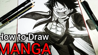 HOW TO DRAW MANGA - วาดลูฟี่จาก One Piece