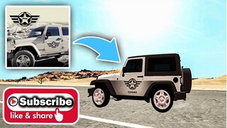 HOW I MADE THIS ARMY LOGO ON MY JEEP WRANGLER || CAR PARKING MULTIPLAYER