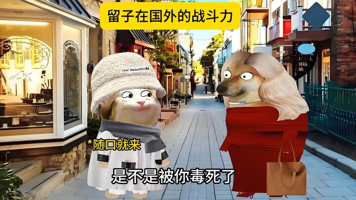 留子在国外的战斗力~