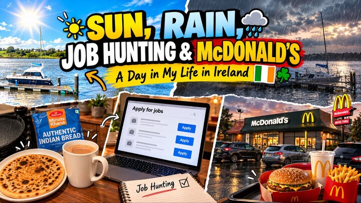 Sun, Rain, Job Hunting & McDonald’s 😅 | A Day in My Life in Ireland