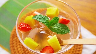 No matter what the weather is, I want to drink this cup of [Lime Lemongrass Jelly] slurp ~