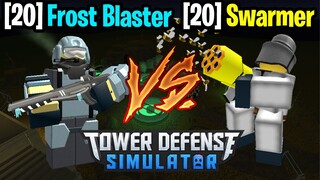 [20] Frost Blaster vs [20] Swarmer | Tower Defense Simulator | ROBLOX