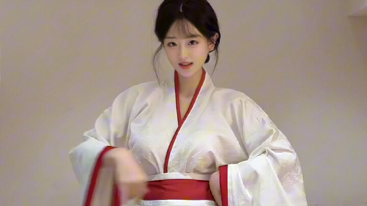 White and Red Warring States Dynasty Robe - Pure Enjoyment Version