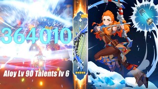 Free Character Aloy 2.2 Ver - Lv 90 Talents lv 6 Damage Showcase - Polar Star Pull