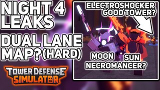 Dual Lane Map? (HARD) - Night 4 Leaks - Solar Event - Tower Defense Simulator