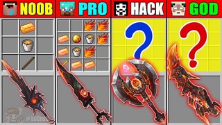 Minecraft NOOB vs PRO vs HACKER vs GOD MUTANT LAVA SWORD CRAFTING CHALLENGE in Minecraft Animation