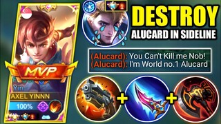 YIN VS MALAYSIA NO.1 ALUCARD | YIN BEST BUILD TO COUNTER PRO ALUCARD IN SIDELANE | MOBILE LEGENDS