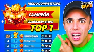 EL TOP 1 MUNDIAL de STUMBLE GUYS me RETÓ... 🤯 (RANGO CAMPEÓN)