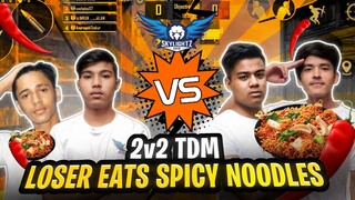 SKYLIGHTZ GAMING BOOTCAMP LIFESTYLE | SPICY NOODLE CHALLENGE | 2 VS 2 TDM | PUBG MOBILE