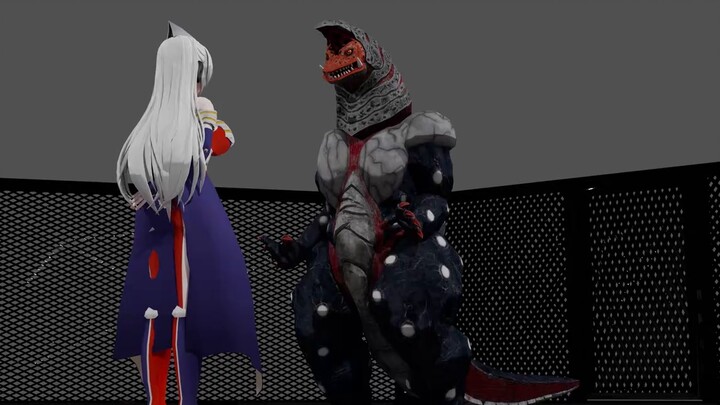 [Tiga vs. Golzan] Fighting: Golzan is so agile!