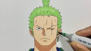 วิธีการวาด Zoro Roronoa ง่าย - One Piece