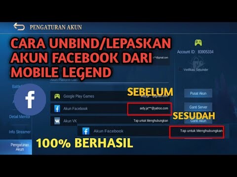 CARA UNBIND AKUN FACEBOOK DARI MOBILE LEGEND