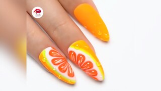 Móng màu cam siêu bắt mắt