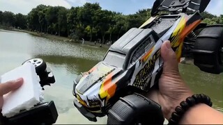 In the end, I had to go into the water to retrieve the car