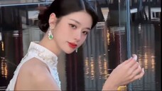 Black & White Qipao #板板酱 #美女 #beauty #tiktok #douyin #辣妹 #甜妹 #douyu