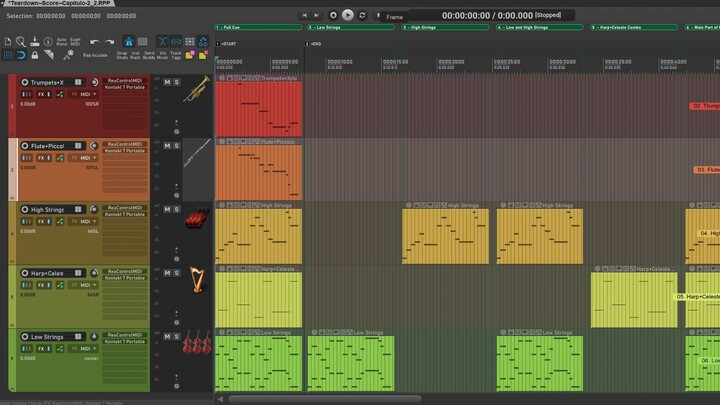 Teardown of Cue 05 - "Chapter 2 Title Card" (Score of aborted Colombian film) [TURN ON CAPTIONS!]