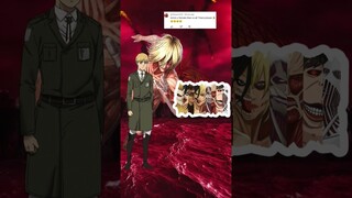female titan x Armin vs All Titan's #anime #shorts