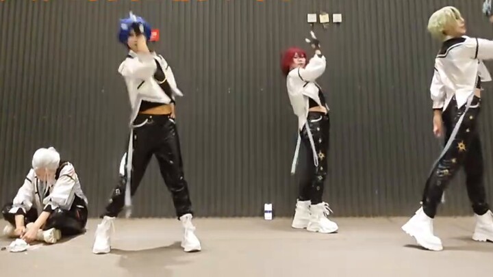 People from different professions dance KEEP OUT