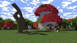 Flower Girl with an apple tree - minecraft animation