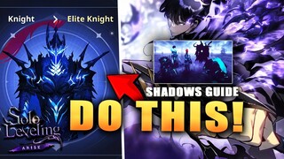 DON`T MESS IT UP & WASTE IT!!!! New Army of Shadows Guide! (Solo Leveling Arise)