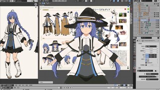 【Blender】Re:Zero - Roxy's 3D Rendering and 2D Modeling Demonstration