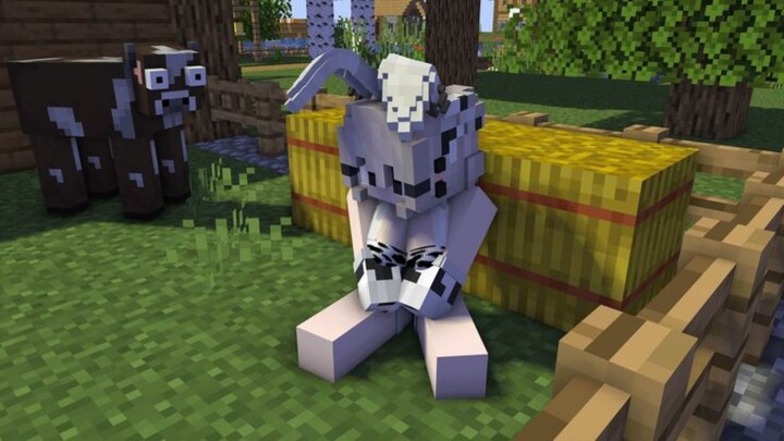 Alex Sister selling cake of villager - minecraft animation