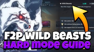 WILD BEASTS HARD MODE (F2P) CHAPTER 10 GUIDE! [Solo Leveling: Arise]