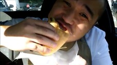 ASMR EATING SOUNDS - SURINAMESE/CREOLE FOOD: POM AND SHRIMP SANDWICH