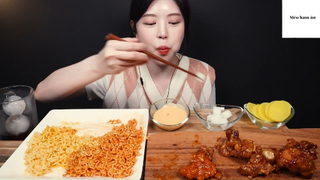 Mì xào, mì xào phô mai Và gà chiên giòn rụm nụ phần 4 #anngonmoingay
