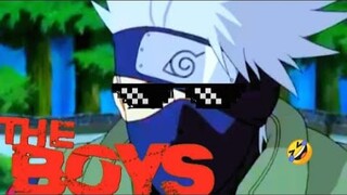 THE BOYS MEME | naruto thug life kakashi funny moment #kakashi #theboysmeme #trending #viralvideo