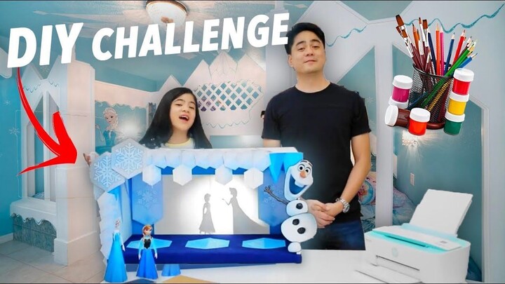 DIY CHALLENGE (FROZEN PUPPET THEATER) | Niana Guerrero