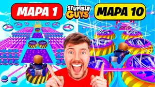TOP 10 MEJORES MAPAS de MRBEAST en STUMBLE GUYS! 😱