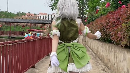 No wonder she’s the Grass God—even a goofy guy like me looks good in her outfit!