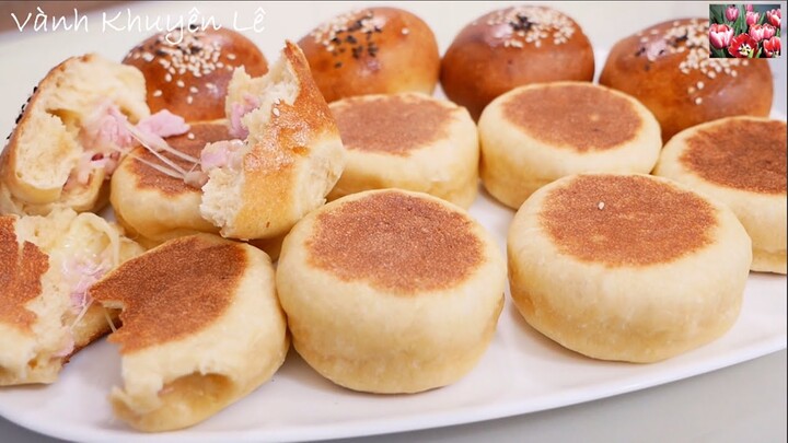 Không có Lò Nướng, Cách làm Bánh Mì Không cần Máy, Bánh Mì nướng Chảo thơm ngon dễ nhất Vanh Khuyen