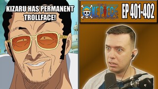 ADMIRAL KIZARU ARRIVES! - OP Episode 401 and 402 - Rich Reaction