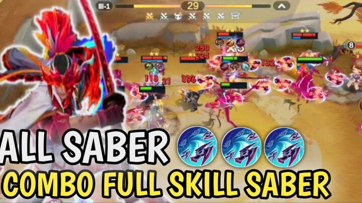JADI SABER SEMUA ! COMBO SERU FULL SKILL SABER !