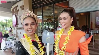 Hoa Hậu Thiên Ân được Miss Grand Laos phỏng vấn tại Miss Grand International 2022