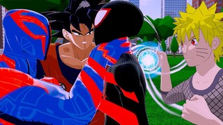 Goku takes Naruto to the Spiderverse