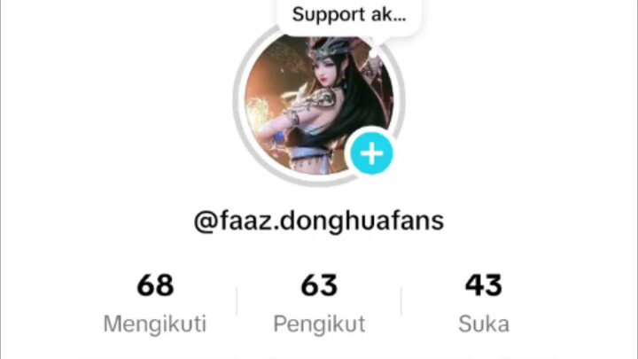 Tolong dibantu support follow akun  https://www.tiktok.com/@faaz.donghuafans?_t=ZS-8suUW6kLue0&_r=1