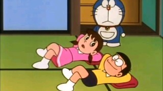Tiga versi Nobita yang mengajari Shizuka tidur