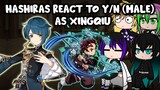 Hashiras Reacts to y/n as Xingqiu (Male) (Genshin Impact) || Gacha Club ||