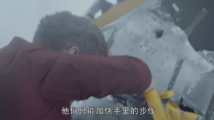 An airplane explodes. To save his life, a man actually builds a rocket out of the wreckage mid-air!