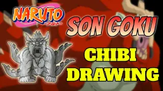 Son GoKū🔴 | Four-Tailed Beast | Chibi Drawing